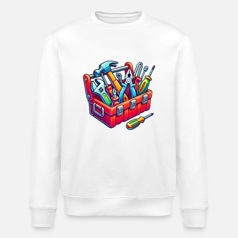 Tool Toolbox - Stanley/Stella ROLLER Unisex Organic Sweatshirt - white