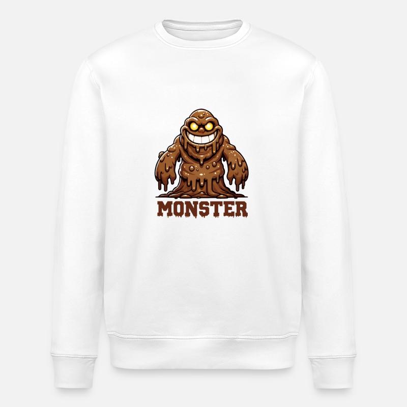 Monstre de boue - Sweat bio ROLLER Stanley/Stella Unisexe - blanc