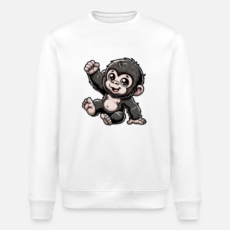 Gorille Enfant - Sweat bio ROLLER Stanley/Stella Unisexe - blanc