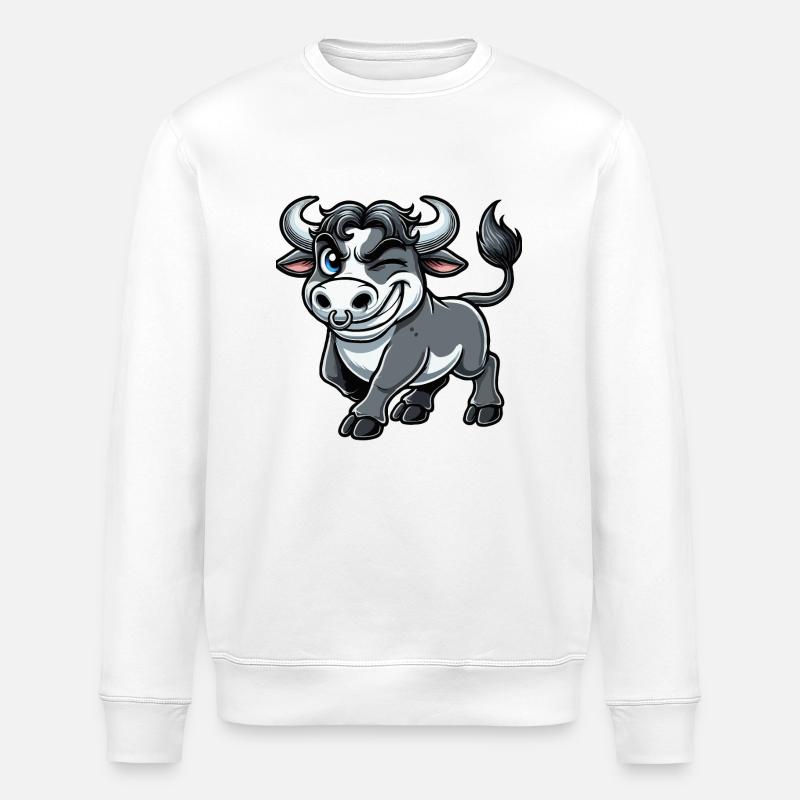Zäher Bulle - Stanley/Stella Unisex Bio-Sweatshirt ROLLER - Weiß