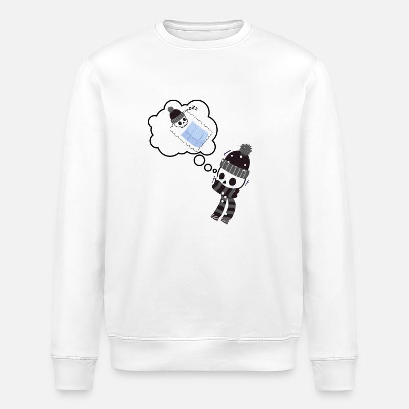 Pensées chaudes pendant l’hiver - Sweat bio ROLLER Stanley/Stella Unisexe - blanc