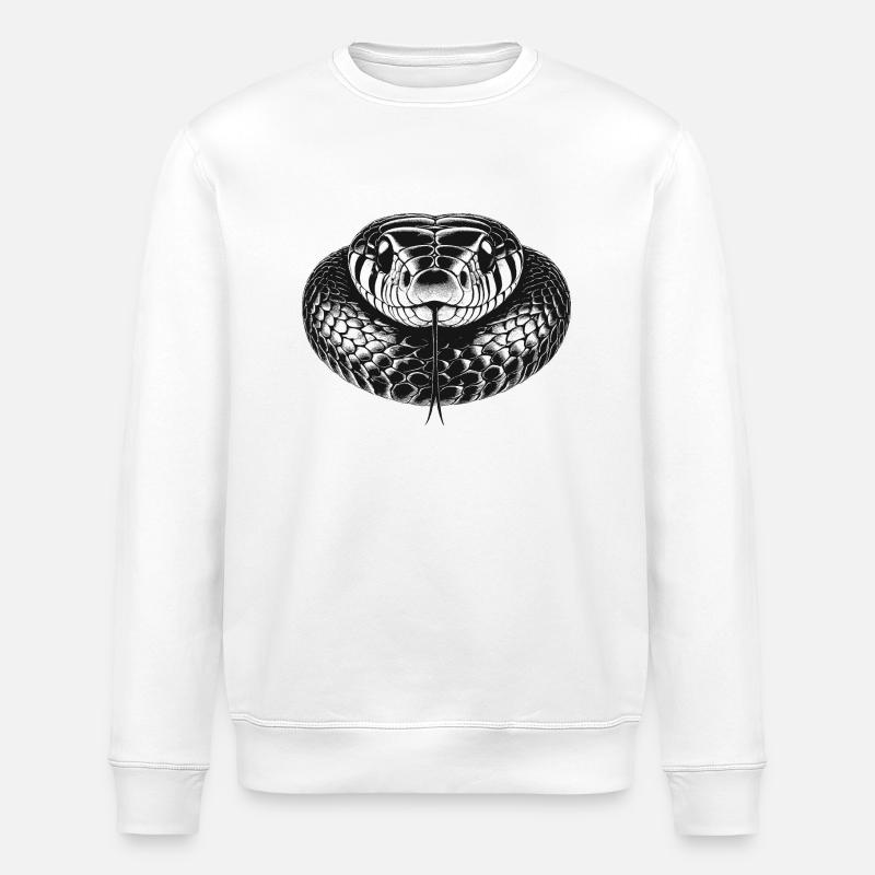 Schlange - Stanley/Stella Unisex Bio-Sweatshirt ROLLER - Weiß