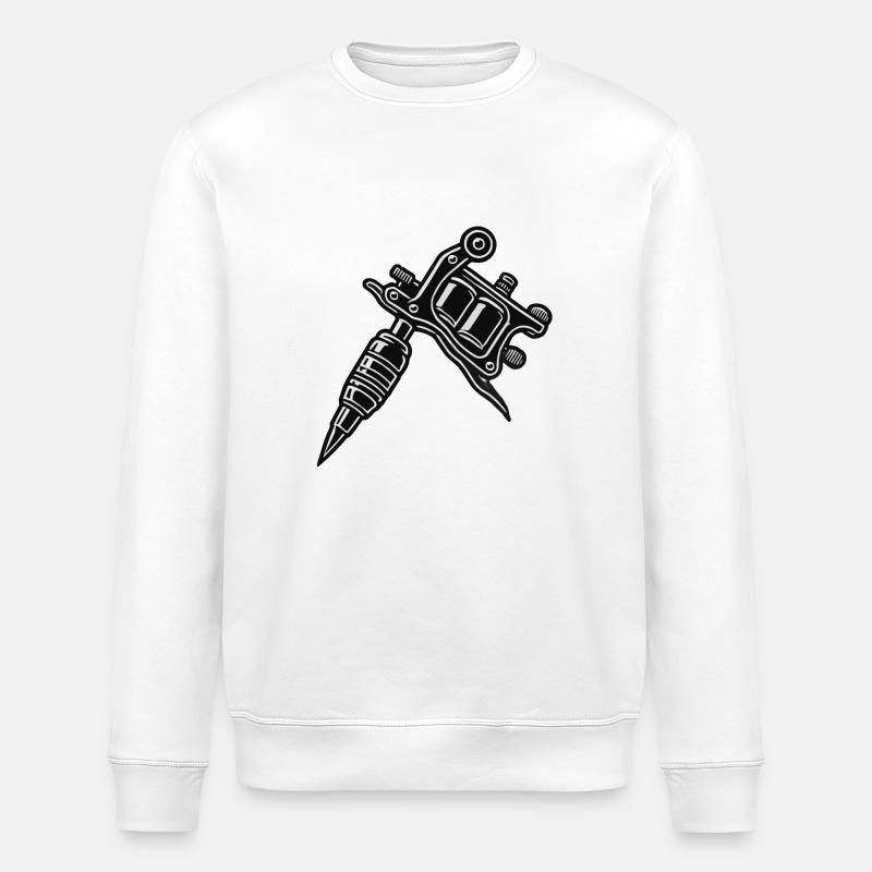 tattoo maschine - Stanley/Stella Unisex Bio-Sweatshirt ROLLER - Weiß