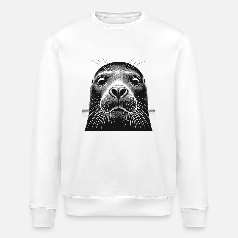 Seehund - Stanley/Stella Unisex Bio-Sweatshirt ROLLER - Weiß