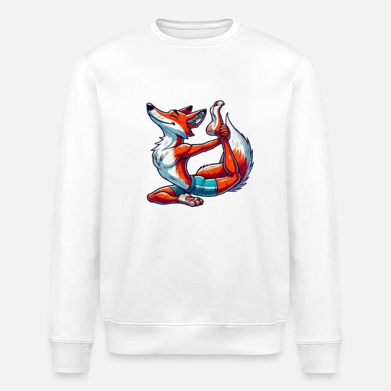 fuchs yoga - Stanley/Stella Unisex Bio-Sweatshirt ROLLER - Weiß