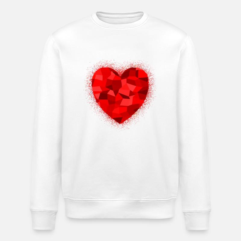 Herz - Stanley/Stella Unisex Bio-Sweatshirt ROLLER - Weiß