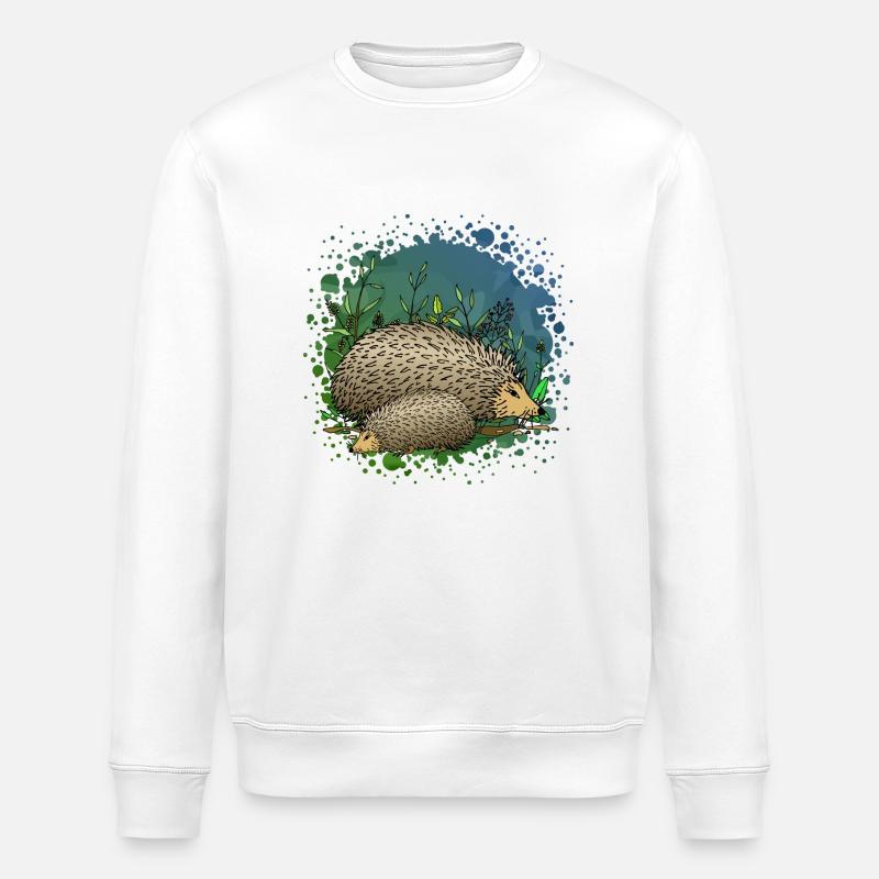 Igel - Stanley/Stella Unisex Bio-Sweatshirt ROLLER - Weiß