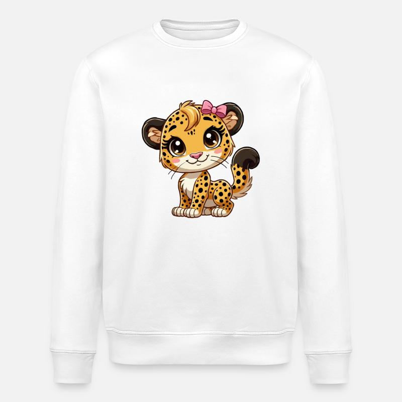 Guépard filles - Sweat bio ROLLER Stanley/Stella Unisexe - blanc