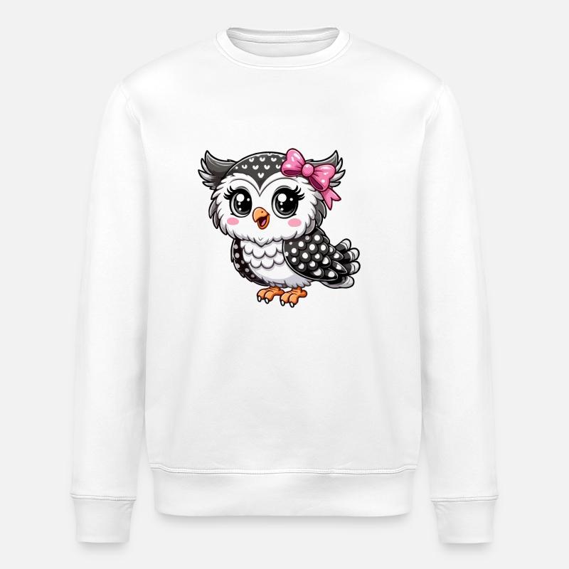 Eulenmädchen - Stanley/Stella Unisex Bio-Sweatshirt ROLLER - Weiß