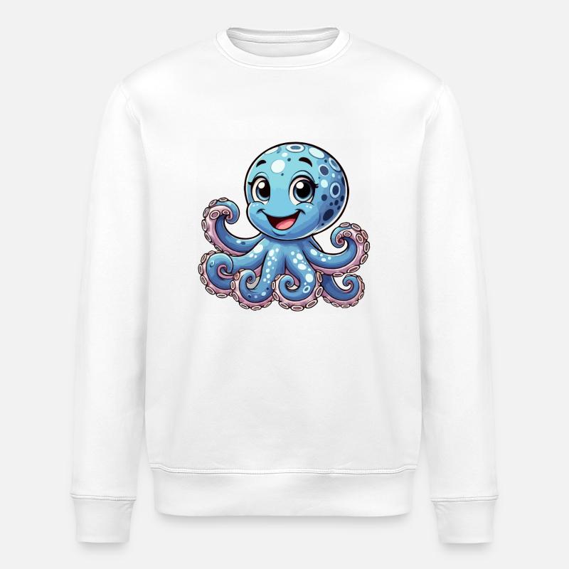 Krake - Stanley/Stella Unisex Bio-Sweatshirt ROLLER - Weiß