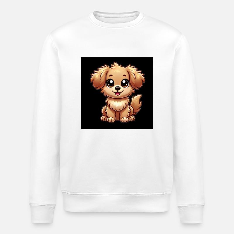 Niedlicher Hund - Stanley/Stella Unisex Bio-Sweatshirt ROLLER - Weiß