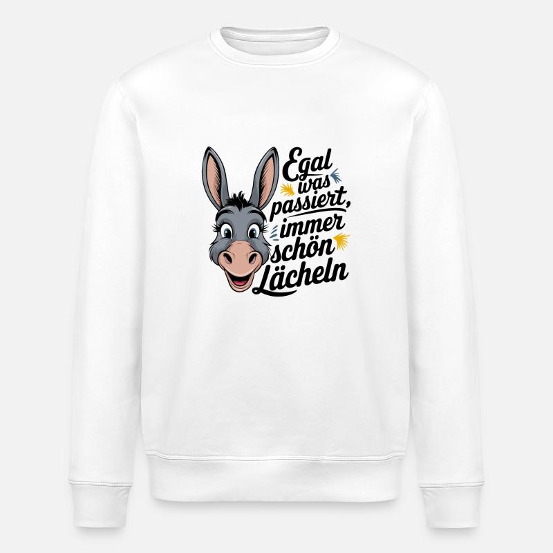 Happy Donkey Vibes - Stanley/Stella Unisex Bio-Sweatshirt ROLLER - Weiß