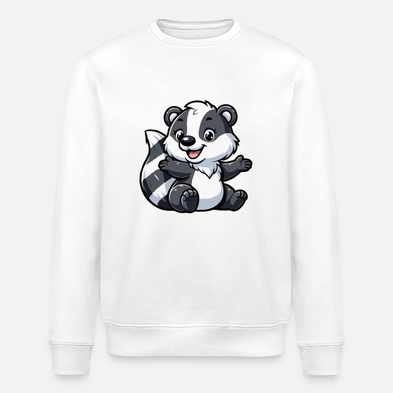 Waschbär Kind - Stanley/Stella Unisex Bio-Sweatshirt ROLLER - Weiß