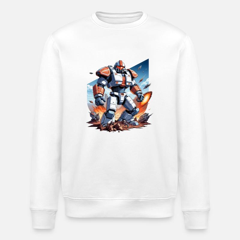 8-Bit Warrior - Stanley/Stella Unisex Bio-Sweatshirt ROLLER - Weiß