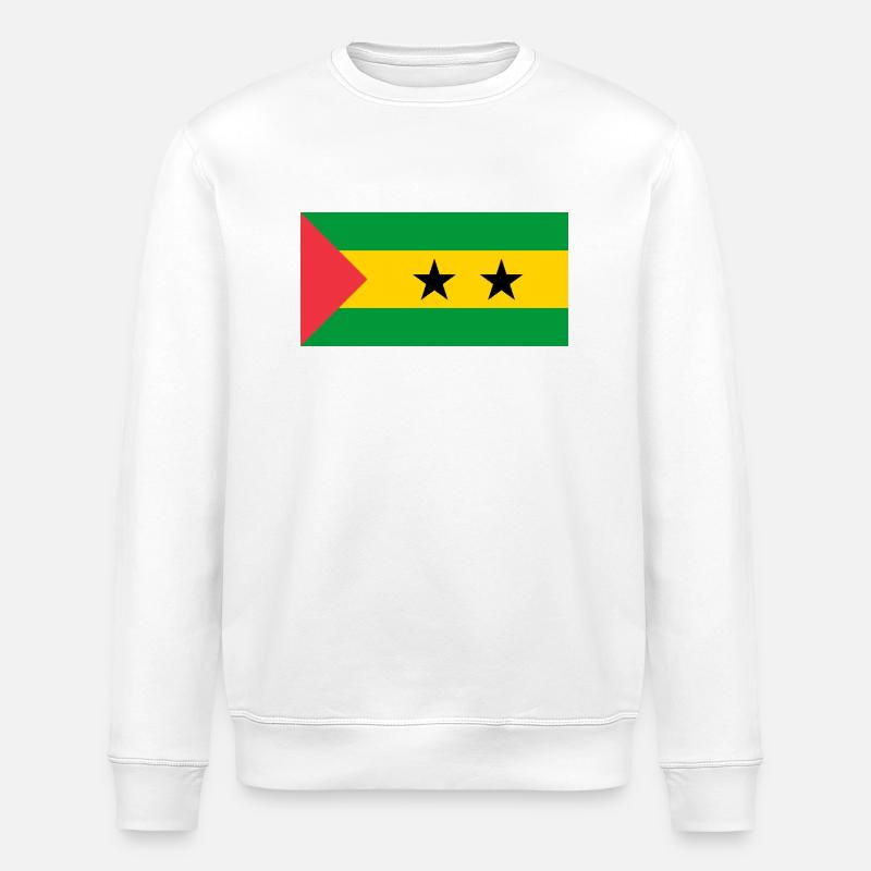 São Tomé und Príncipe - Stanley/Stella Unisex Bio-Sweatshirt ROLLER - Weiß
