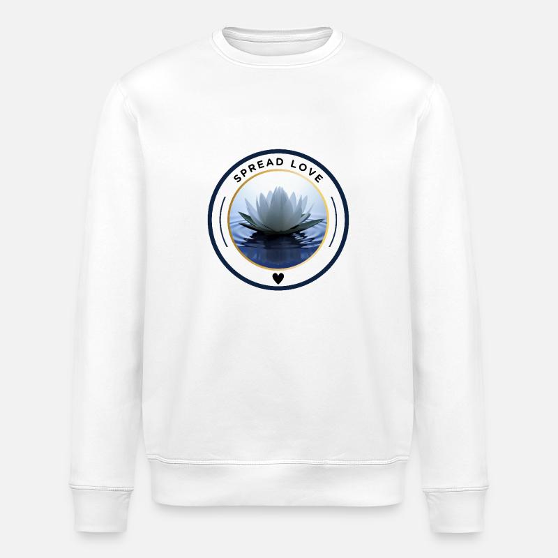 Déclaration - Lotus - Répandez l’amour - Sweat bio ROLLER Stanley/Stella Unisexe - blanc