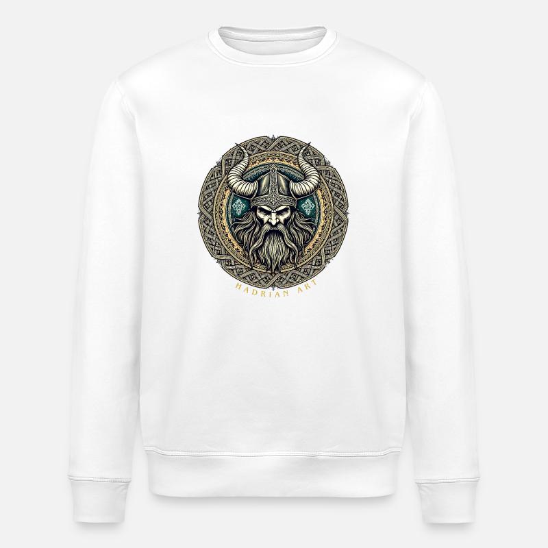 Odin CelticDesign - Stanley/Stella Unisex Bio-Sweatshirt ROLLER - Weiß