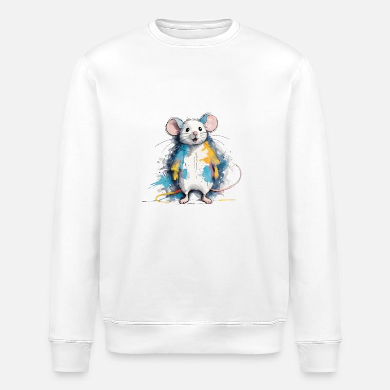 Souris - Sweat bio ROLLER Stanley/Stella Unisexe - blanc