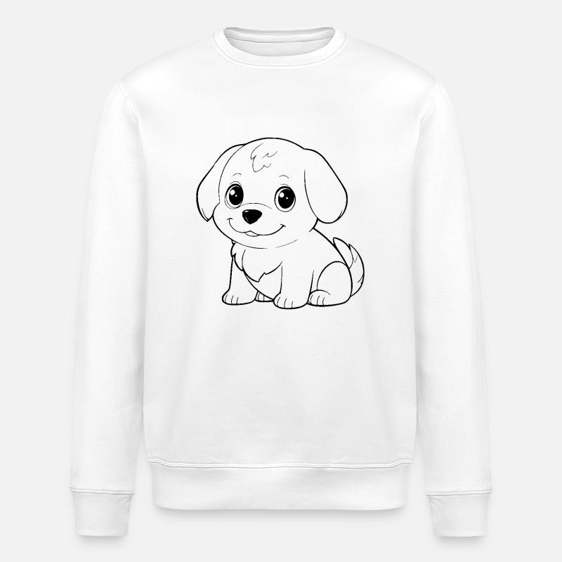 Hund Welpe - Stanley/Stella Unisex Bio-Sweatshirt ROLLER - Weiß