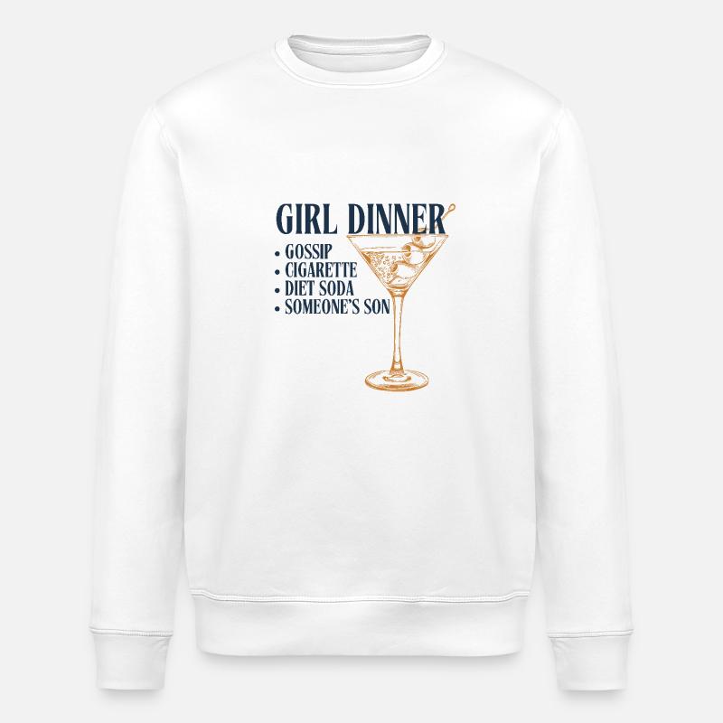 girl dinner blue - Stanley/Stella Unisex Bio-Sweatshirt ROLLER - Weiß