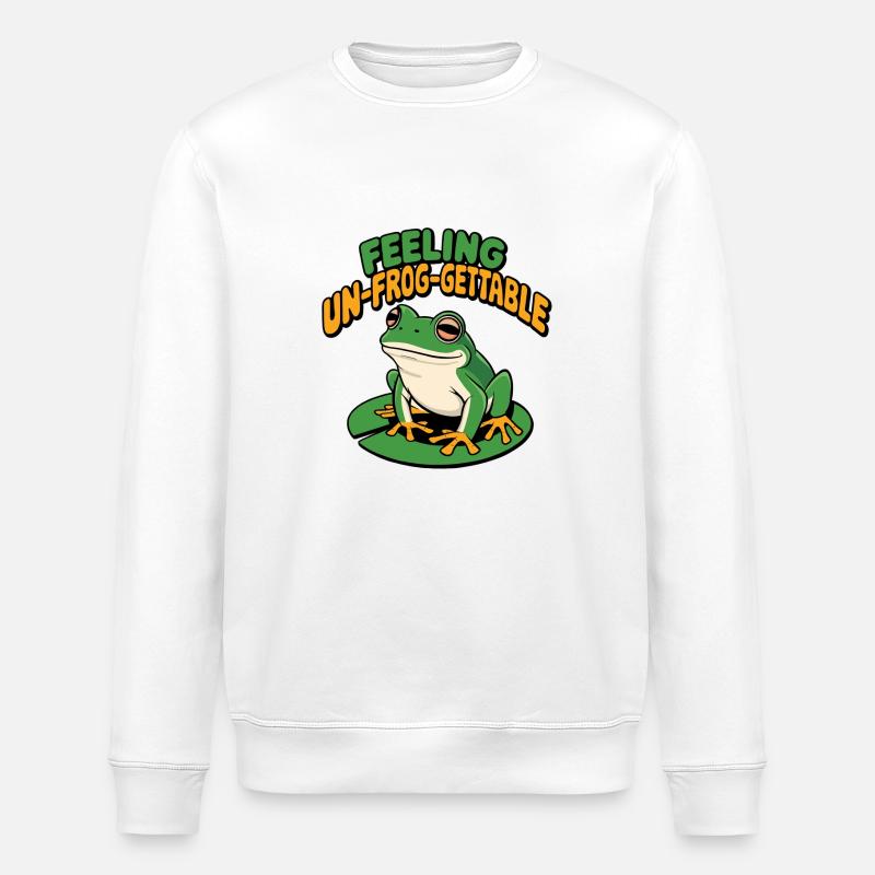 Unfroggettable - Stanley/Stella Unisex Bio-Sweatshirt ROLLER - Weiß