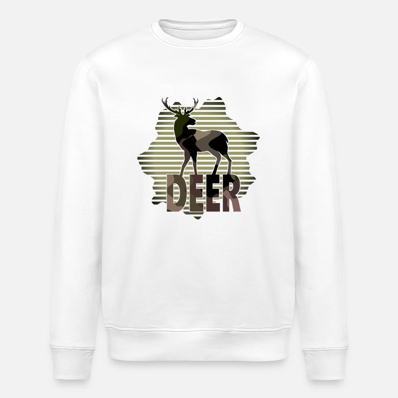 Cerf - Sweat bio ROLLER Stanley/Stella Unisexe - blanc
