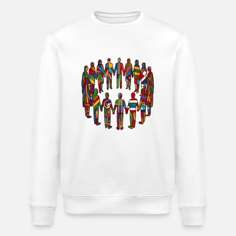 Unity in Diversity – Gemeinsam stark - Stanley/Stella Unisex Bio-Sweatshirt ROLLER - Weiß