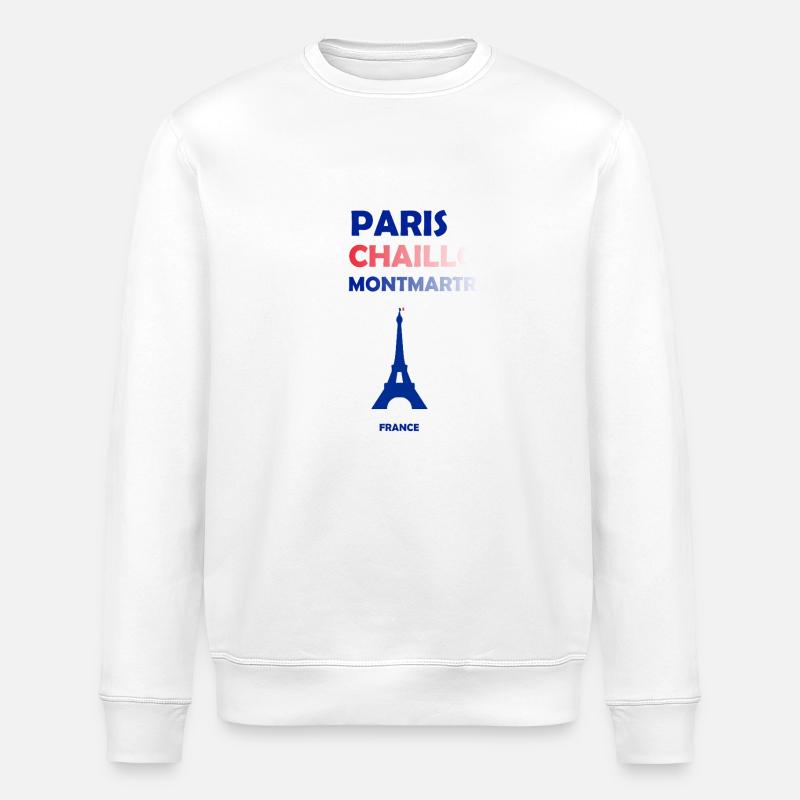 Paris, Frankreich - Stanley/Stella Unisex Bio-Sweatshirt ROLLER - Weiß