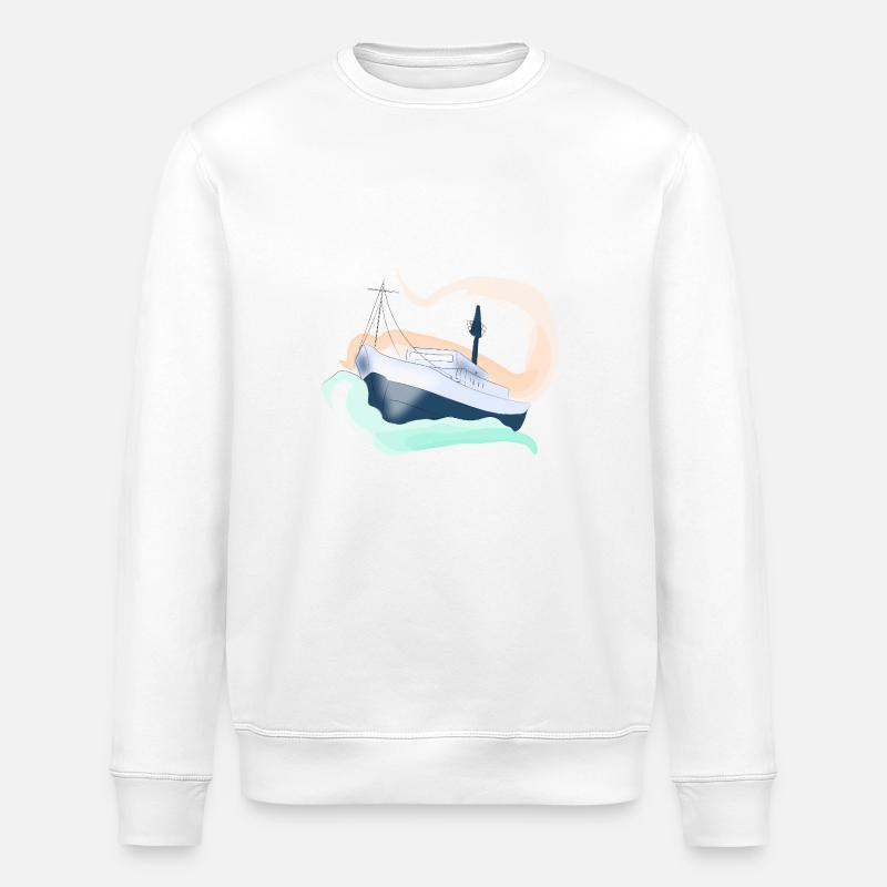 Croisière vacances - Sweat bio ROLLER Stanley/Stella Unisexe - blanc