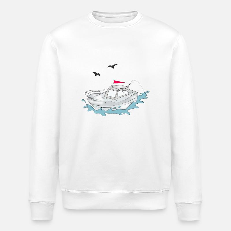 Fun Yacht - Stanley/Stella Unisex Bio-Sweatshirt ROLLER - Weiß
