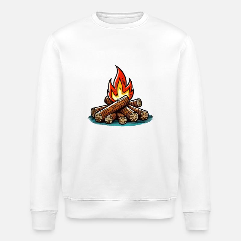 lagerfeuer - Stanley/Stella Unisex Bio-Sweatshirt ROLLER - Weiß