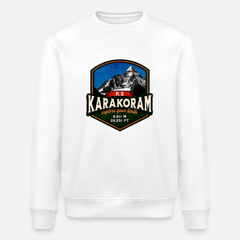K2 KARAKORAM - Stanley/Stella Unisex Bio-Sweatshirt ROLLER - Weiß