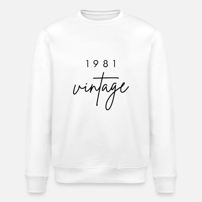 Jahrgang 1981 Jubiläum - Stanley/Stella Unisex Bio-Sweatshirt ROLLER - Weiß