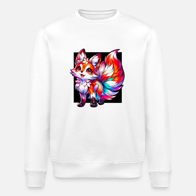 Süsses kleines Füchslein - Stanley/Stella Unisex Bio-Sweatshirt ROLLER - Weiß