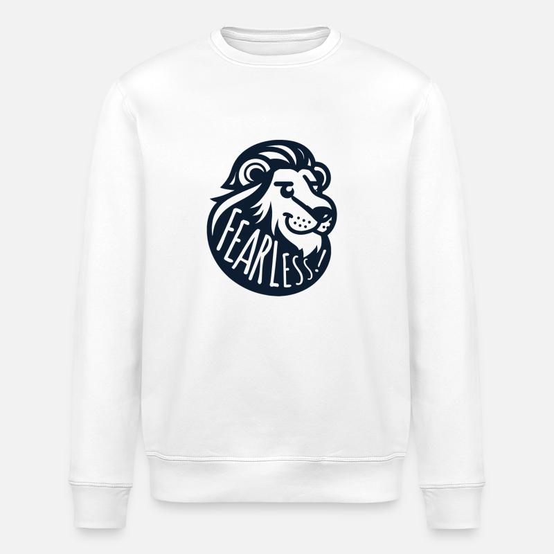 Furchtloser Löwe - Stanley/Stella Unisex Bio-Sweatshirt ROLLER - Weiß