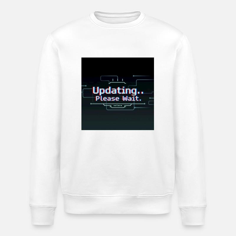 Glitch Update Ladebildschirm - Stanley/Stella Unisex Bio-Sweatshirt ROLLER - Weiß