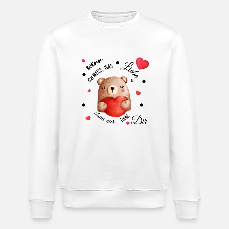 Liebe - Stanley/Stella Unisex Bio-Sweatshirt ROLLER - Weiß