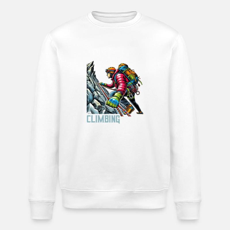 Bergsteiger Climbing - Stanley/Stella Unisex Bio-Sweatshirt ROLLER - Weiß
