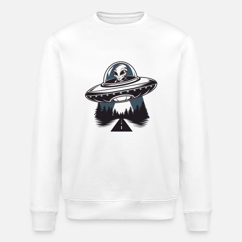 Entführung durch Außerirdische - Stanley/Stella Unisex Bio-Sweatshirt ROLLER - Weiß
