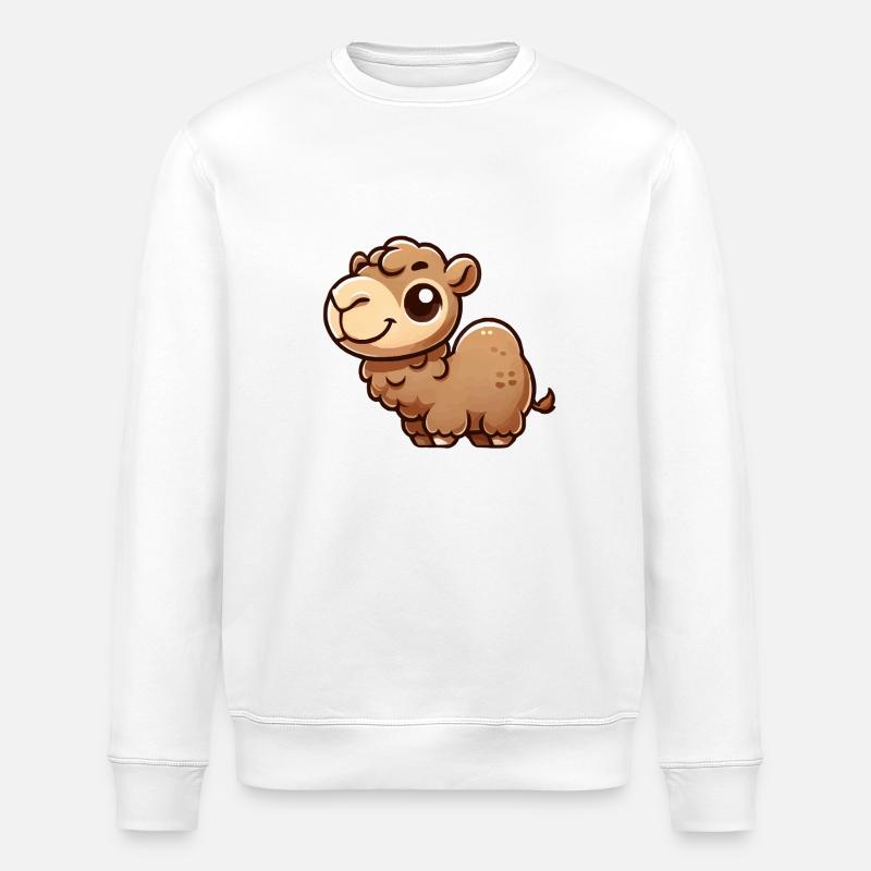 Dessin animé de chameau - Sweat bio ROLLER Stanley/Stella Unisexe - blanc