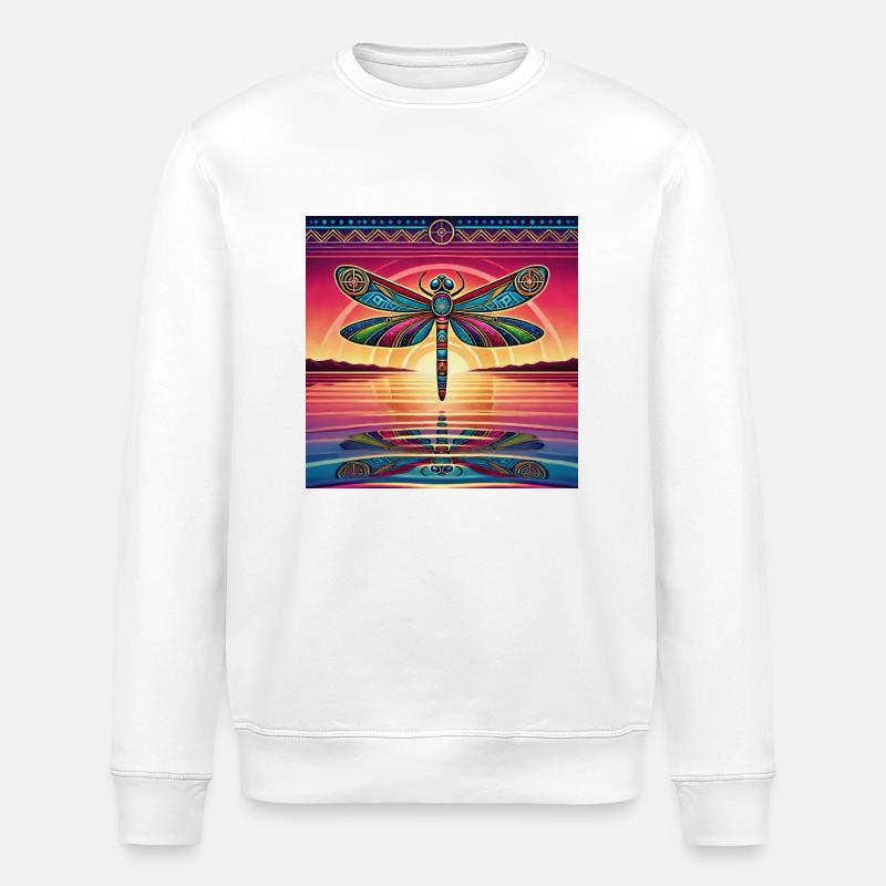 Libellule Kraftier - Sweat bio ROLLER Stanley/Stella Unisexe - blanc