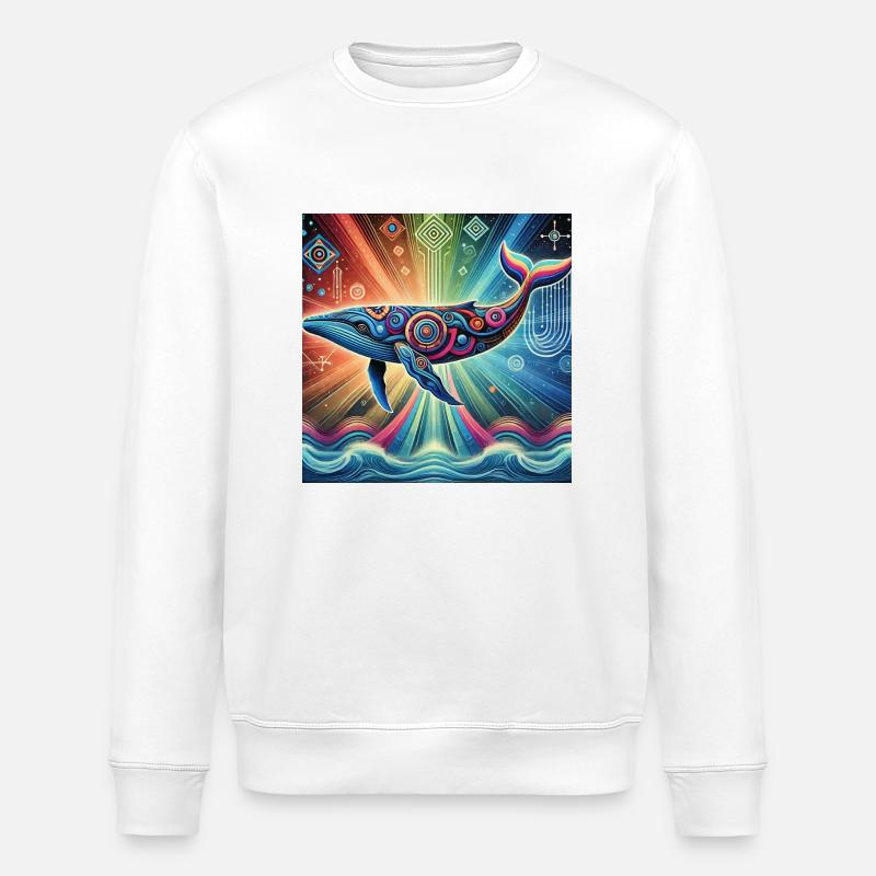 Krafttier Wal - Stanley/Stella Unisex Bio-Sweatshirt ROLLER - Weiß