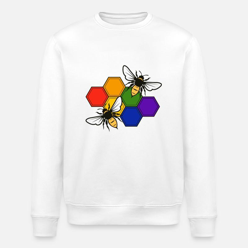 PrideBee - Stanley/Stella Unisex Bio-Sweatshirt ROLLER - Weiß