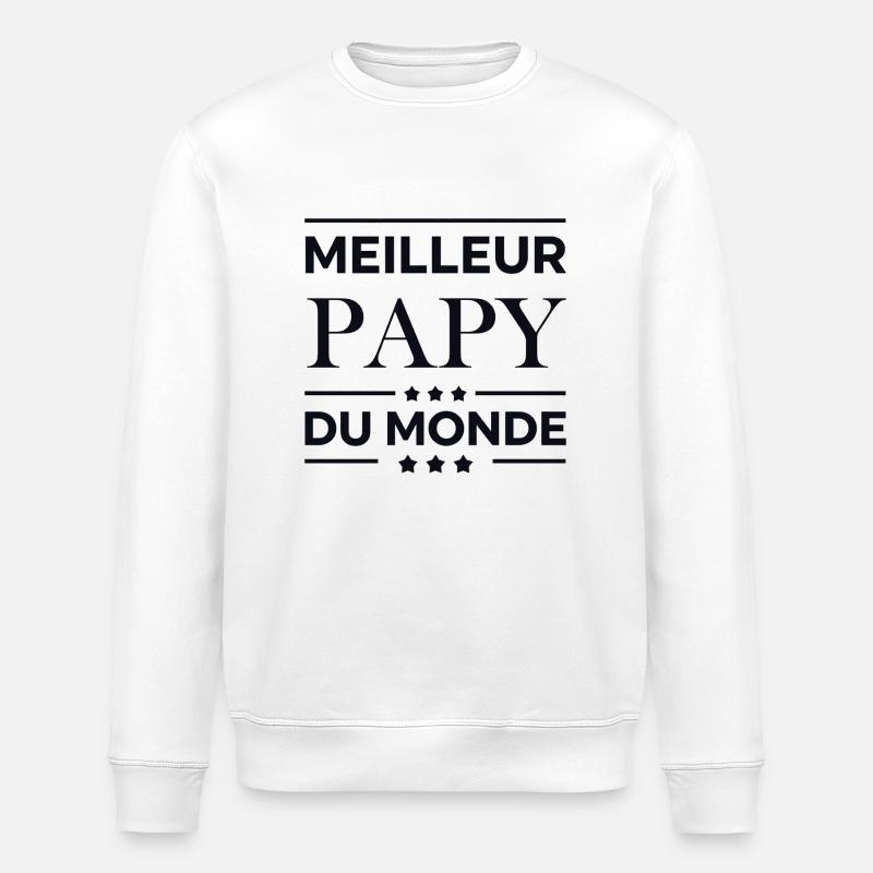 meilleur papy du monde - Sweat bio ROLLER Stanley/Stella Unisexe - blanc