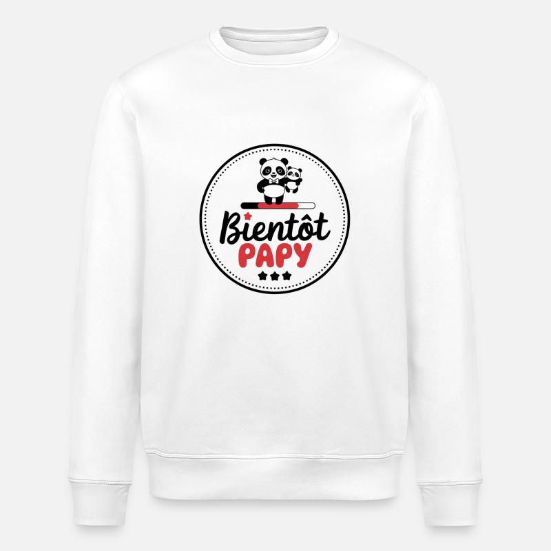 Bientôt papy - Sweat bio ROLLER Stanley/Stella Unisexe - blanc