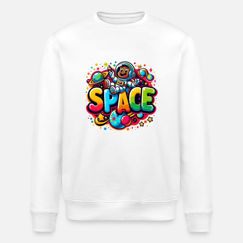Enfant astronaute de l’espace - Sweat bio ROLLER Stanley/Stella Unisexe - blanc