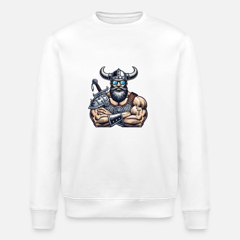 wikinger sonnenbrille - Stanley/Stella Unisex Bio-Sweatshirt ROLLER - Weiß