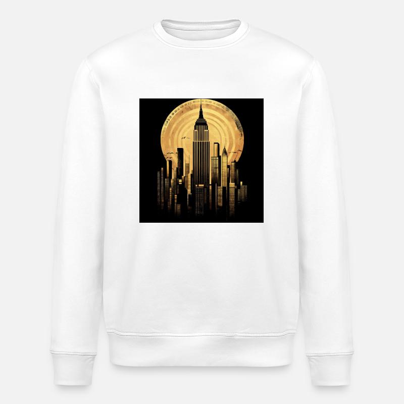 New York gold 2 - Stanley/Stella Unisex Bio-Sweatshirt ROLLER - Weiß
