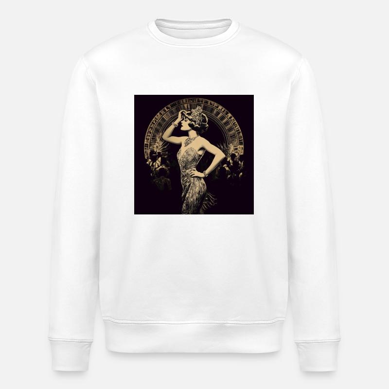 Berlin 20s girl - Stanley/Stella Unisex Bio-Sweatshirt ROLLER - Weiß