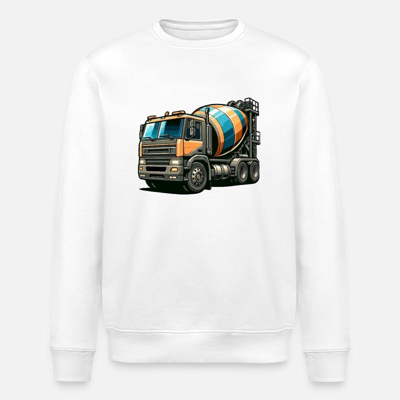 Zementmischer groß - Stanley/Stella Unisex Bio-Sweatshirt ROLLER - Weiß